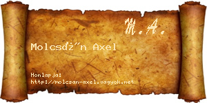 Molcsán Axel névjegykártya
